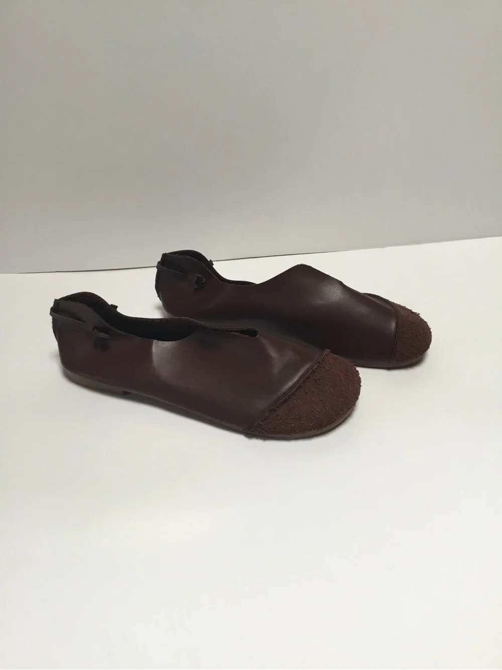 Women’s Brown Leather Slip-On Flats